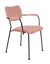 Zuiver Benson Spisebordsstol m. armlæn - Pink - Unoliving.com