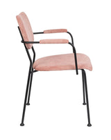 Zuiver Benson Spisebordsstol m. armlæn - Pink - Unoliving.com