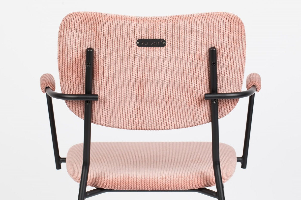 Zuiver Benson Spisebordsstol m. armlæn - Pink - Unoliving.com