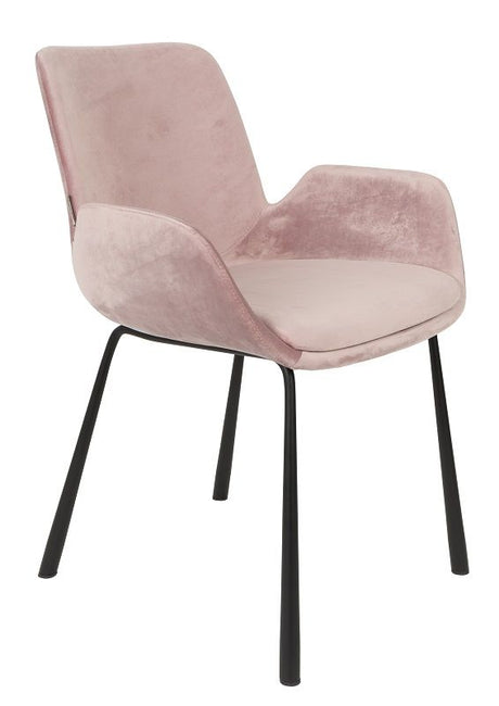 Zuiver Brit Spisebordsstol m/armlæn - Pink - Unoliving.com