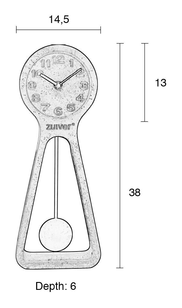 Zuiver Clock Pendulum Ur - Hvid Terrazzo