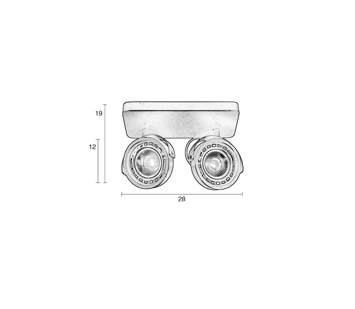 Zuiver Dice-2 DTW Spotlight - Hvid - Unoliving.com