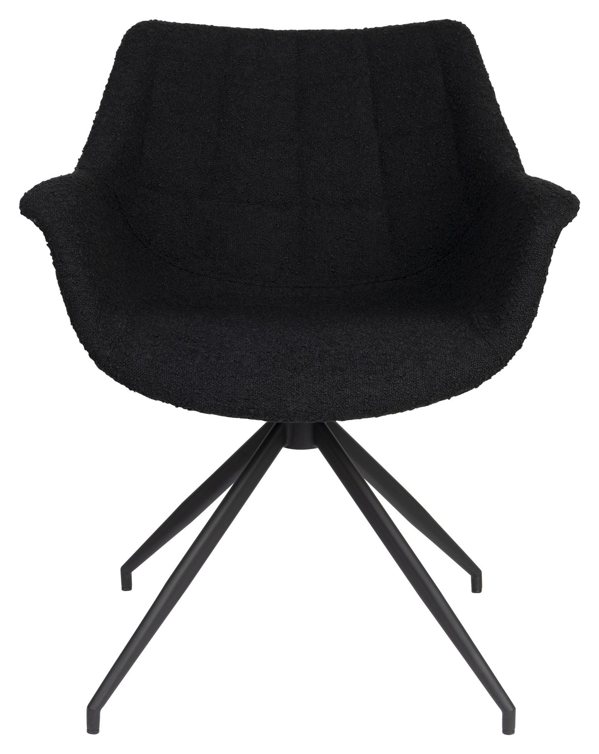 Doulton Loungestol m. drejefod - Swivel Black Bouclé