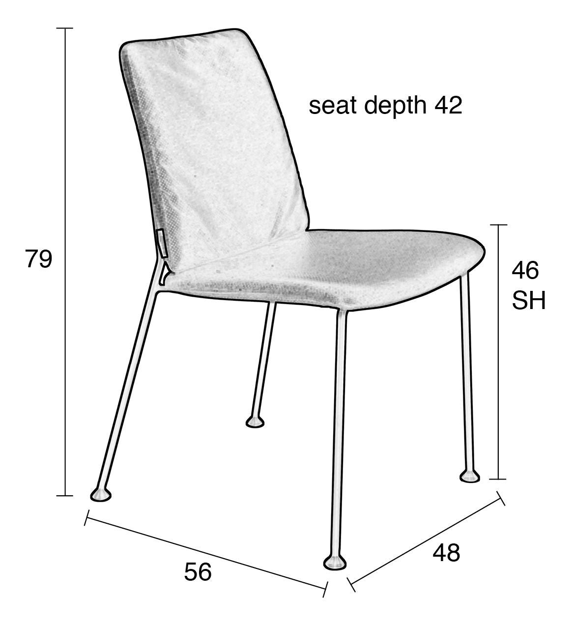 Zuiver Fab Spisebordsstol - Brun - Unoliving.com