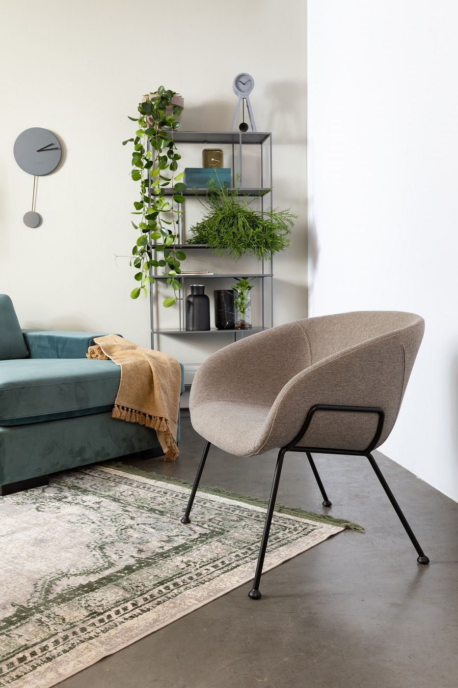 Zuiver Feston Loungestol - Grå stof - Unoliving.com