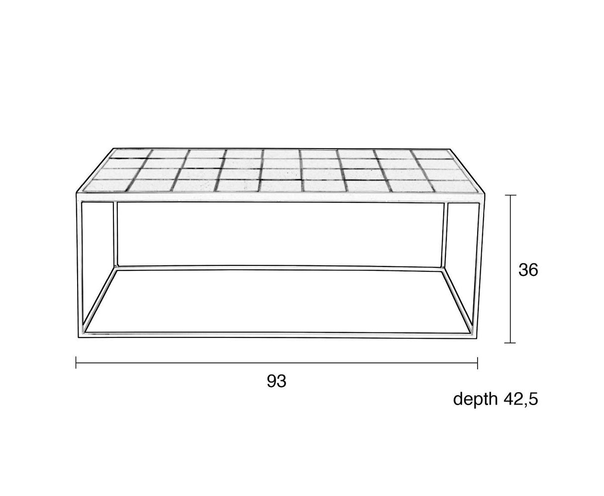 Zuiver Glazed Sofabord 93x43 - Grøn - Unoliving.com