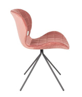 Zuiver OMG Spisebordsstol - Old pink velour - Unoliving.com