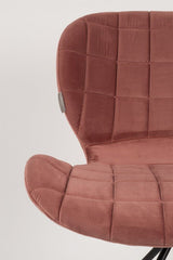 Zuiver OMG Spisebordsstol - Old pink velour - Unoliving.com