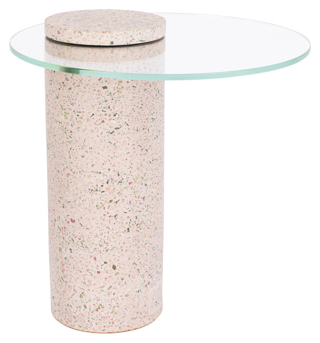 Zuiver Rosalina Sidebord - Pink Terrazzo, Ø40 - Unoliving.com