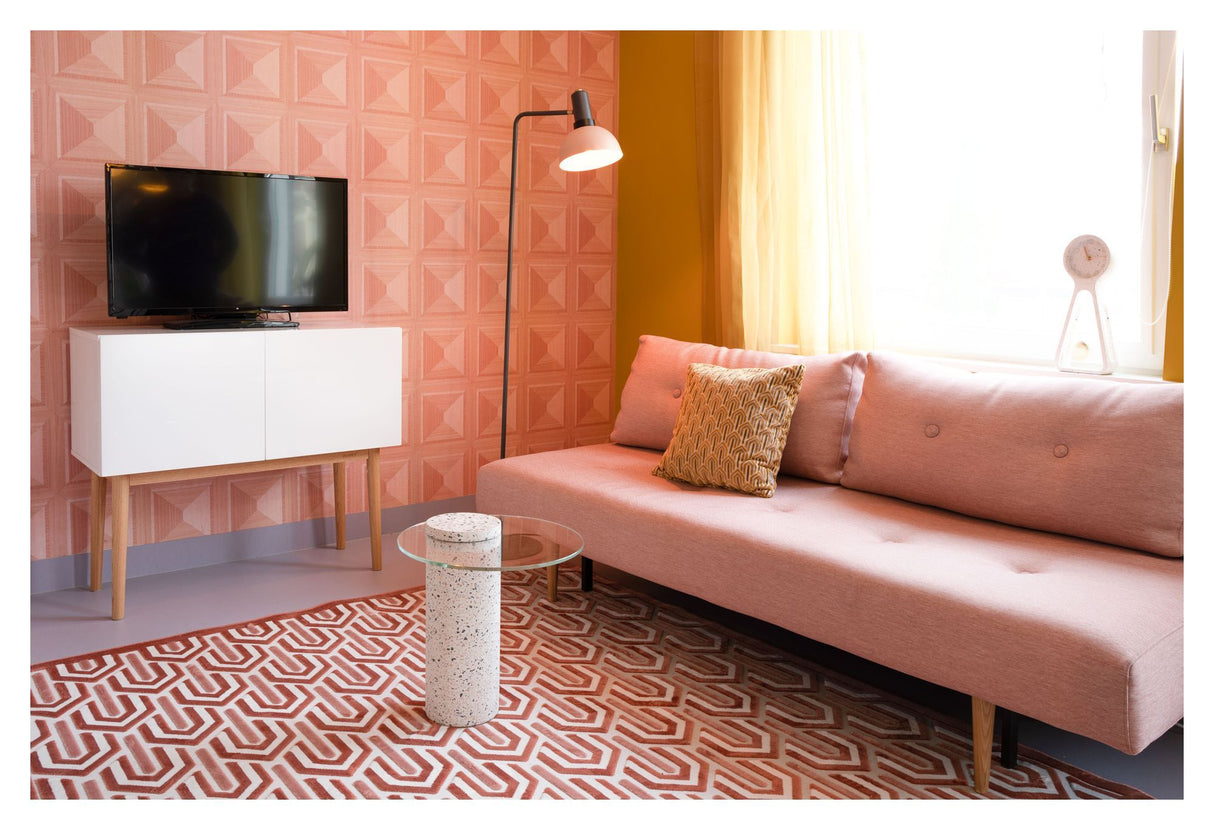 Zuiver Rosalina Sidebord - Pink Terrazzo, Ø40 - Unoliving.com