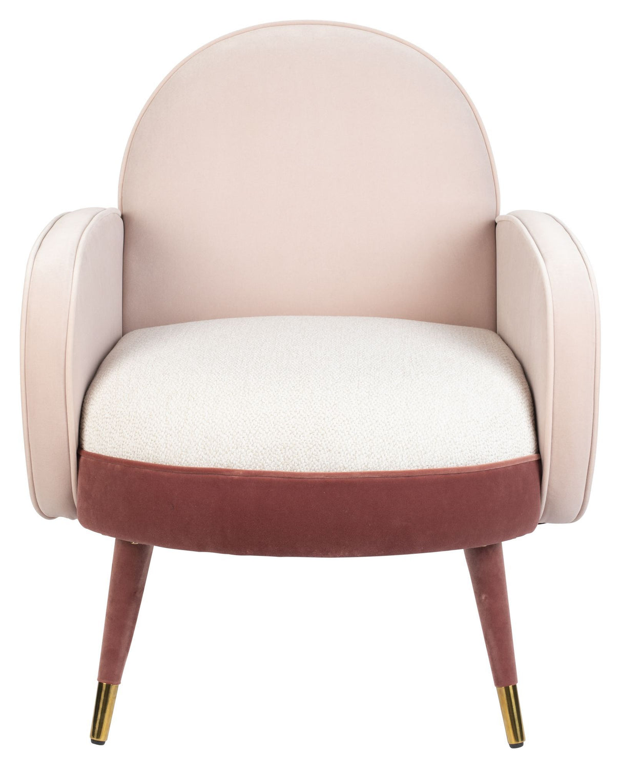 Zuiver Sam Loungestol - Velour Pink/Hvid - Unoliving.com