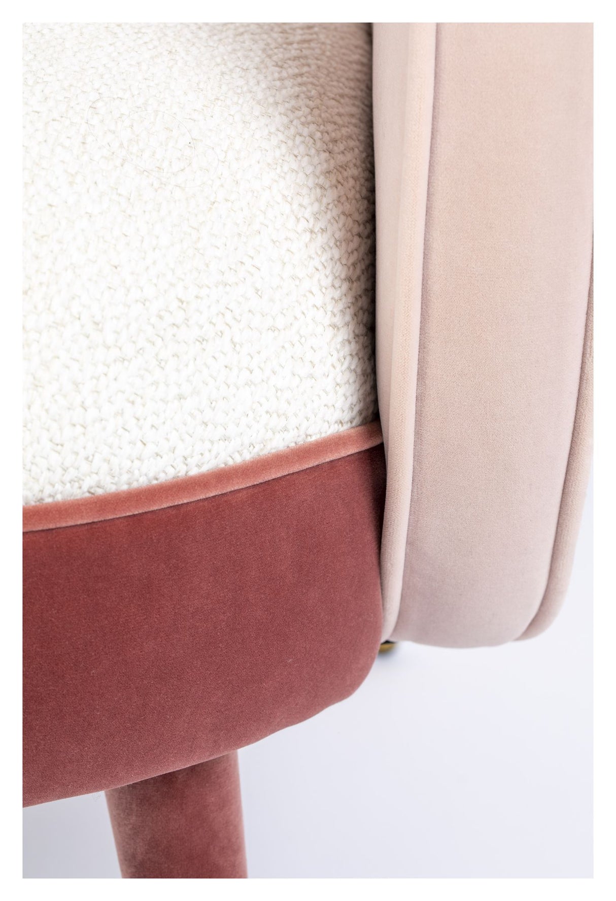 Zuiver Sam Loungestol - Velour Pink/Hvid - Unoliving.com