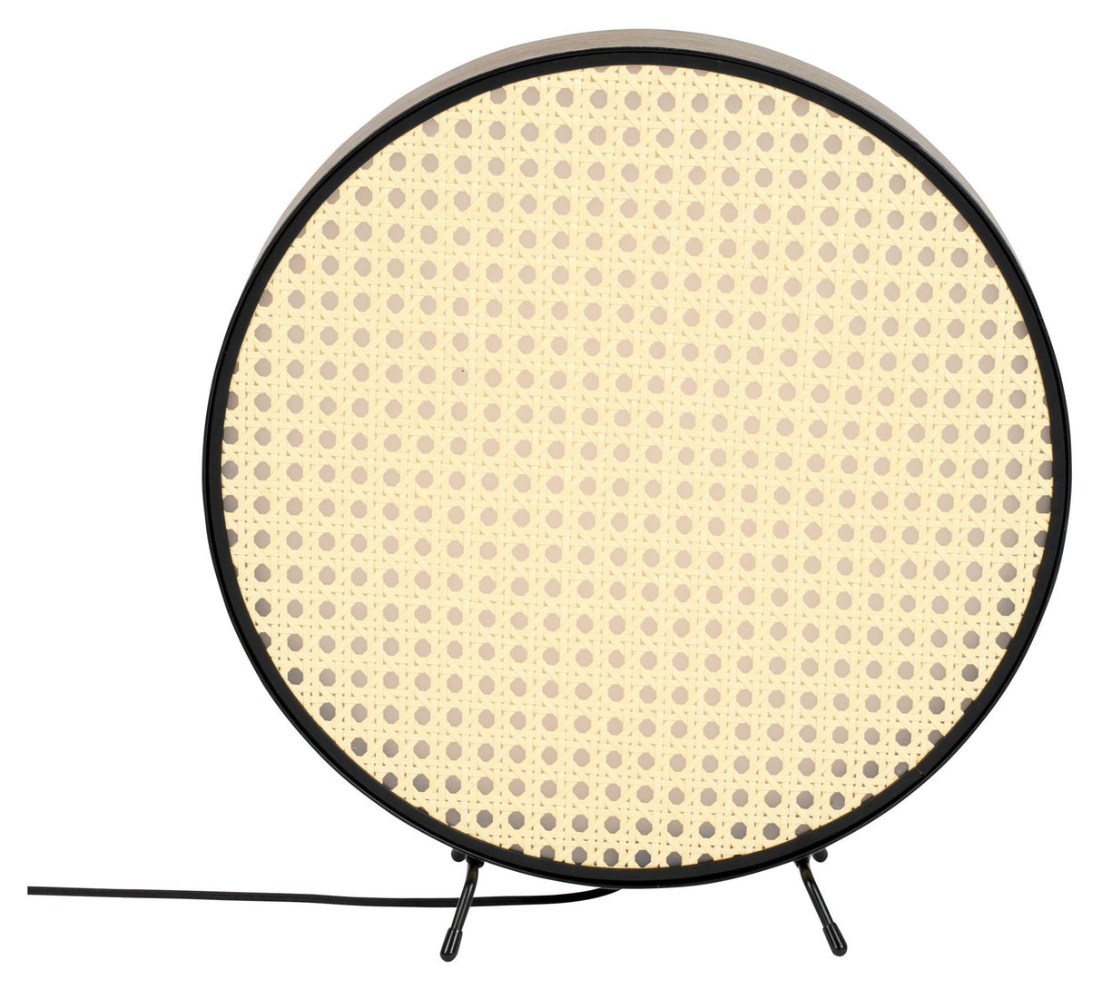 Zuiver Sien Bordlampe - Sort/Rattan, Ø34 - Unoliving.com