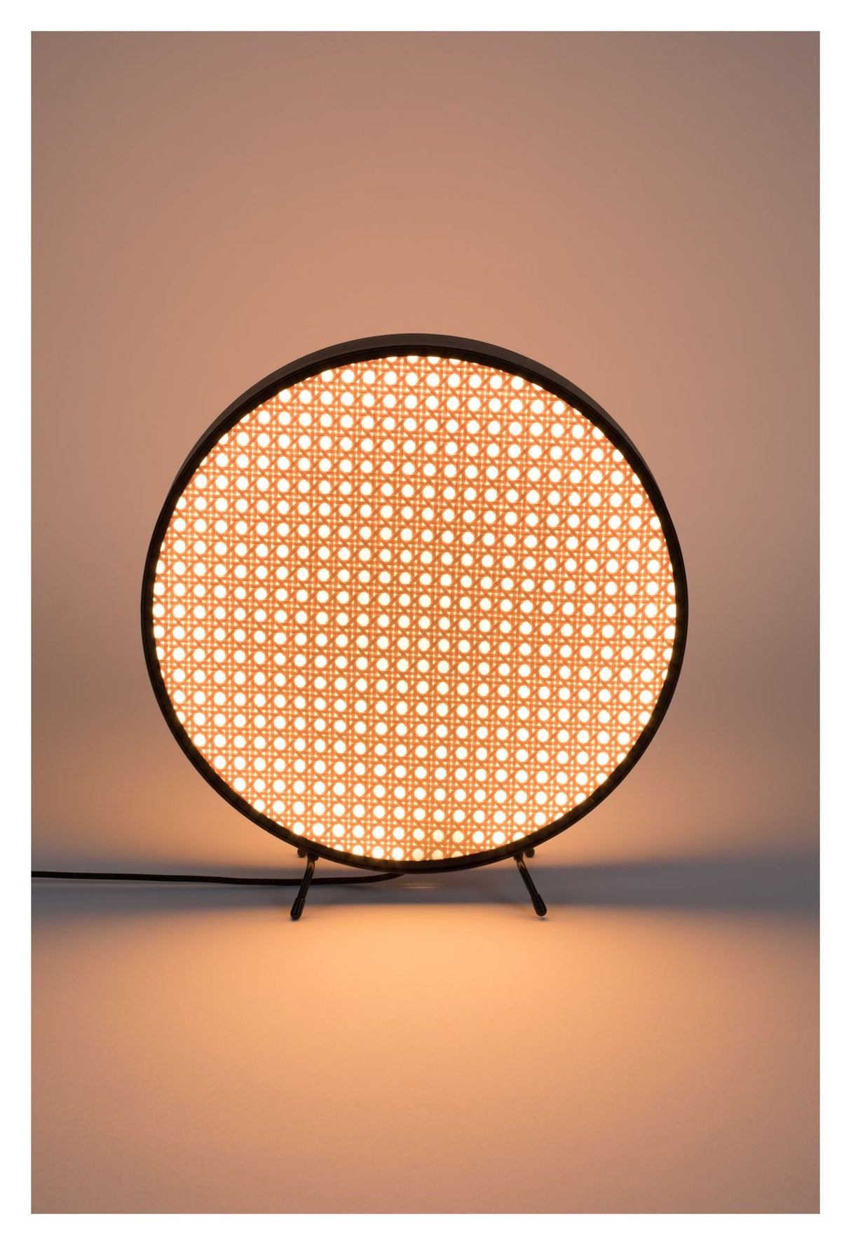 Zuiver Sien Bordlampe - Sort/Rattan, Ø34 - Unoliving.com