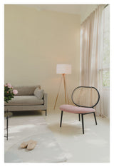 Zuiver Spike Loungestol - Pink/Natur - Unoliving.com