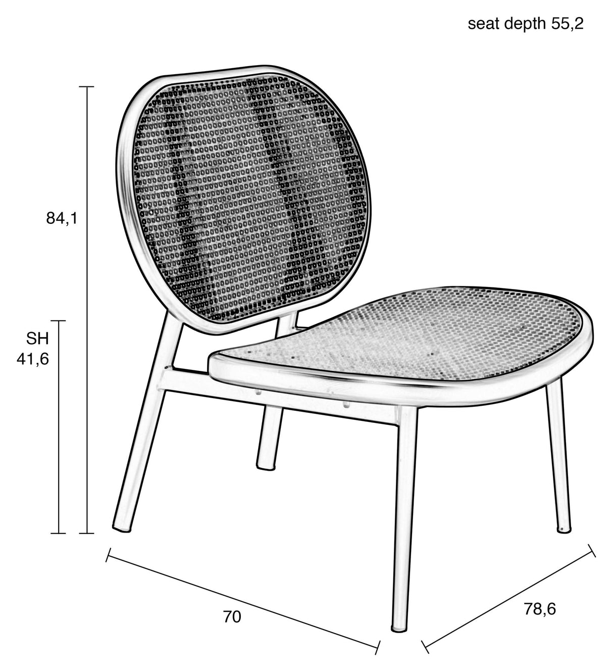 Spike Loungestol, Rattan/Bøg - Unoliving.com