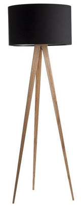 Zuiver Tripod Wood Gulvlampe - Sort - Unoliving.com