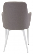 Comfort Spisebordsstol, Grå, Hvide metalben