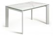 Axis Spisebord - Kalos white finish/Grå ben, 160/220x90