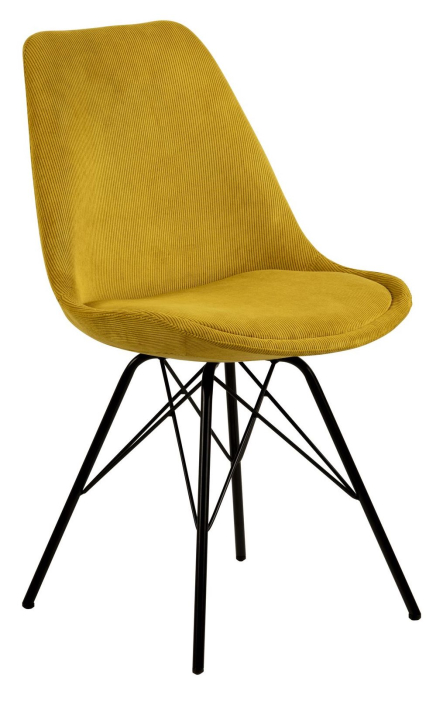 eris-spisebordsstol-gult-stof-sort-metal