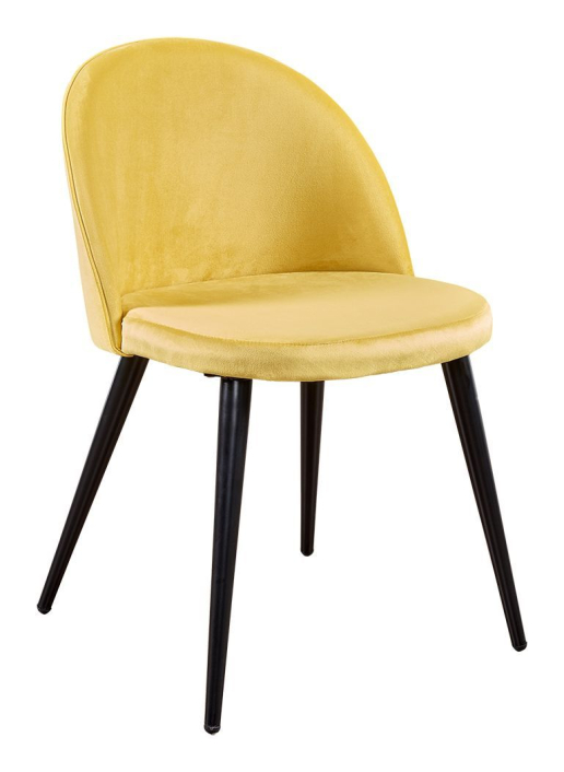 velvet-spisebordsstol-gul-velour