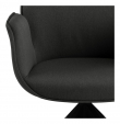 Aura Spisebordsstol, Mørkegrå stof/Sort