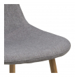Selma Spisebordsstol - lysegrå med metal ben i egelook