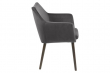 Amada Spisebordsstol m/armlæn - Mørkegrå