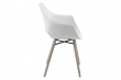 Lola Spisebordsstol m/armlæn - Hvid plast