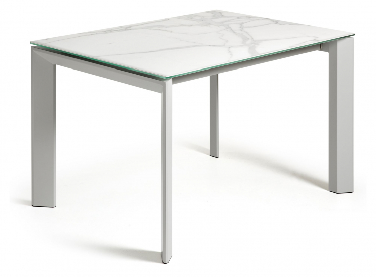 Axis Spisebord - Kalos White finish/Grå ben, 120/180x80