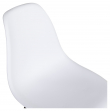Polar Spisebordsstol, Hvid plastik, Sorte metalben