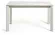 Axis Spisebord - Kalos white finish/Grå ben, 160/220x90