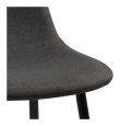 Selma Spisebordsstol - Mørkegrå med sorte ben