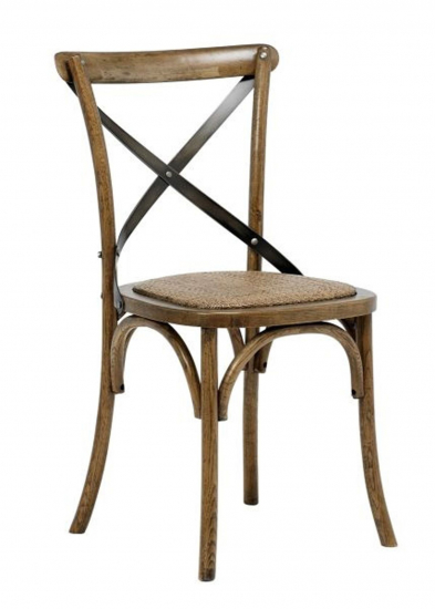 Vintage Spisebordsstol m. Rattan sæde - Hardwood