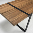 Rustic Spisebord - 100x290 - Eg og sort metal