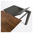 Axis Spisebord - Iron Corten finish/Antracit ben, 120/180x80