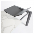 Axis Spisebord - Kalos White finish/Antracit ben, 120/180x80