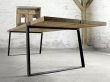 Rustic Spisebord - 100x240 - Eg og sort metal