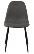 Selma Spisebordsstol - Mørkegrå med sorte ben