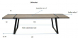 Rustic Spisebord 100x290 - hvidolieret eg og sort