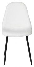 Polar Spisebordsstol, Hvid, Sorte metalben