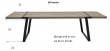 Rustic Spisebord - 100x240 - Eg og sort metal